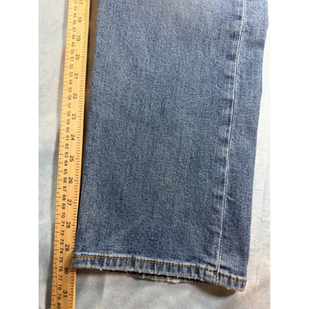 Levi's 505 Regular Fit Jeans Mens 36x29 Blue Good Distressed Straight Leg